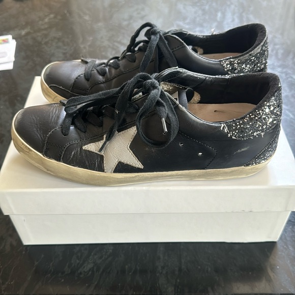 Golden Goose Shoes - Golden Goose Black and Silver Sneakers